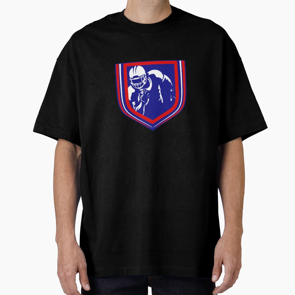 Football Fan Red White And Blue T-Shirt - Aesthetic Graphic Unisex - T-Shirt, Sweatshirt, Hoodie