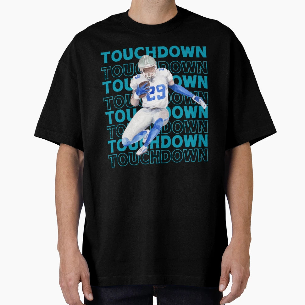 Blue Football Touchdown T-Shirt - Unique Graphic for Adults - T-Shirt, Sweatshirt, Hoodie