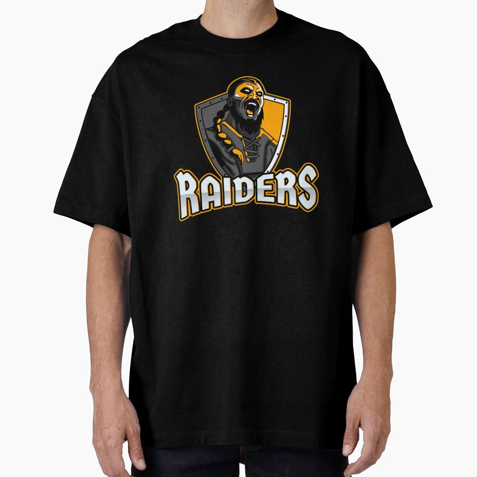 Viking Raider Orange Black Sports T-Shirt - Minimalist Print for Adults - T-Shirt, Sweatshirt, Hoodie