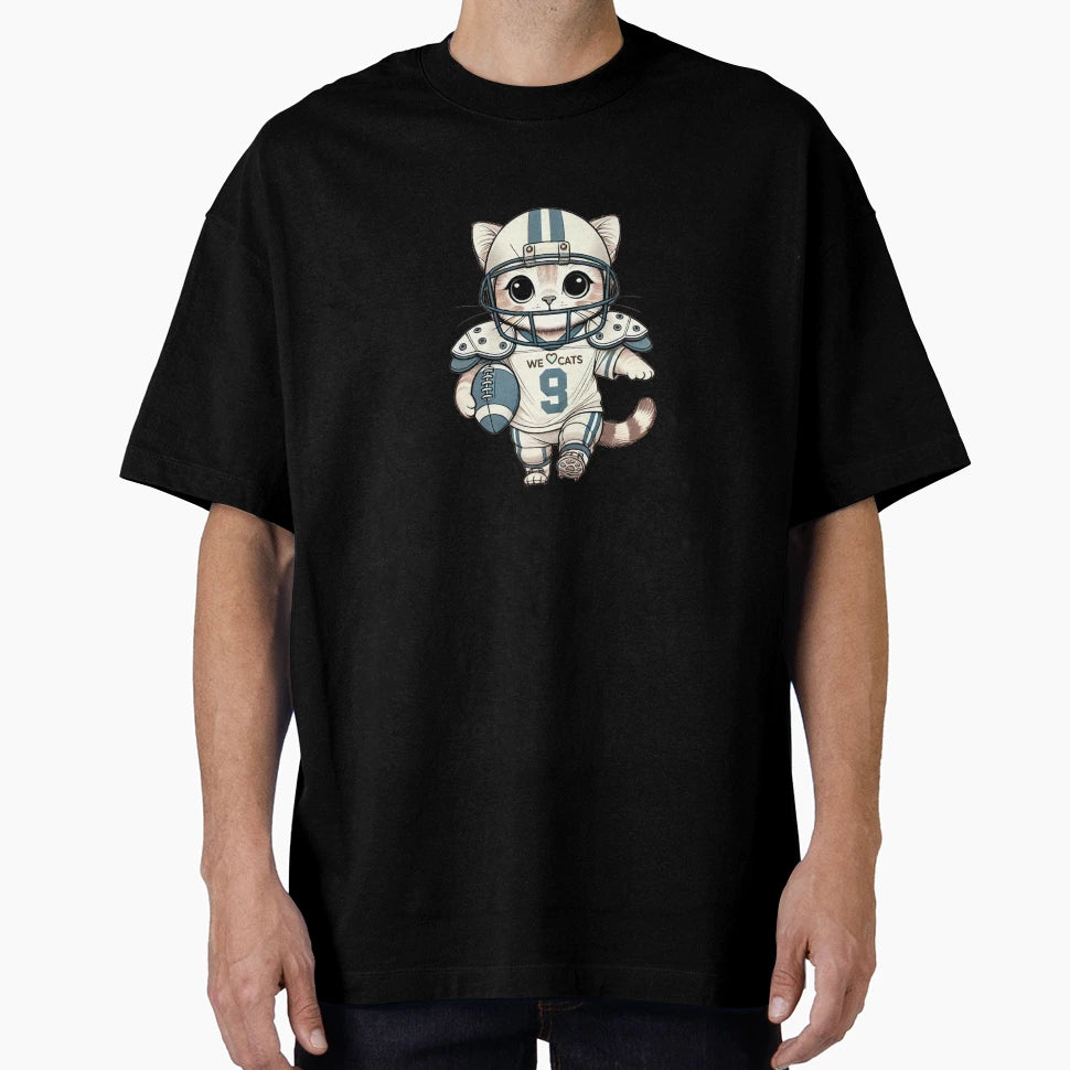 American Football Super Star Cat T-Shirt - Custom Art Print Unisex - T-Shirt, Sweatshirt, Hoodie