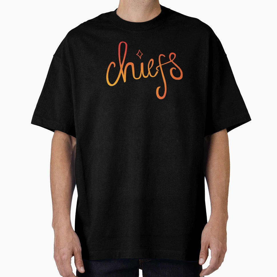 Chiefs Gradient Script T-Shirt - Casual Everyday Wear for Adults - T-Shirt, Sweatshirt, Hoodie