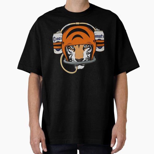 Cincinnati Football Beer Helmet T-Shirt - Casual Everyday Wear Men Women - T-Shirt, Sweatshirt, Hoodie