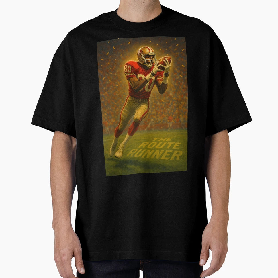 Route Runner Jerry Rice Touchdown T-Shirt - Fun Novelty Design Men Women - T-Shirt, Sweatshirt, Hoodie