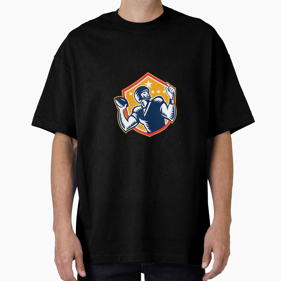 American Football Quarterback Qb T-Shirt - Aesthetic Graphic for Adults - T-Shirt, Sweatshirt, Hoodie