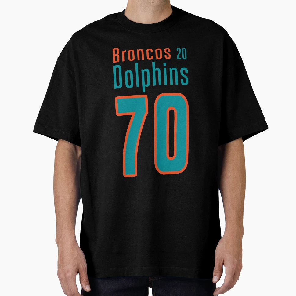 Dolphins 70 Points T-Shirt - Casual Everyday Wear Unisex - T-Shirt, Sweatshirt, Hoodie