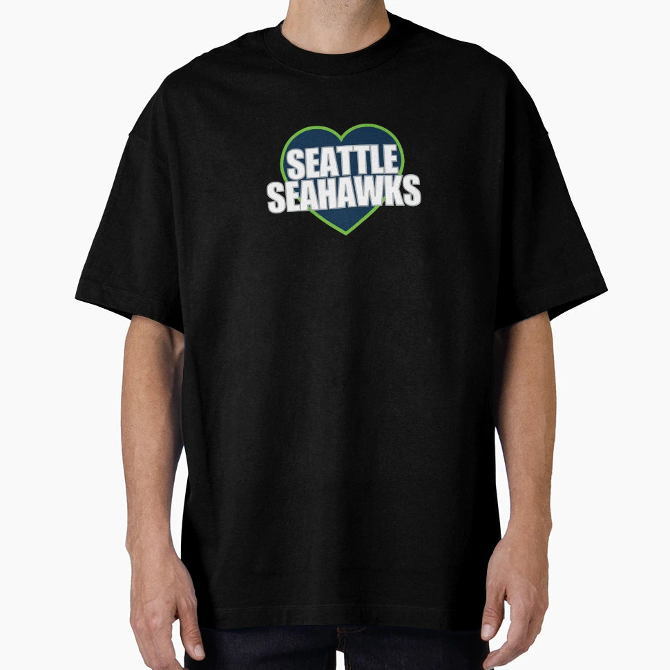 Seattle Seahawks Heart T-Shirt - Streetwear Style for Adults - T-Shirt, Sweatshirt, Hoodie
