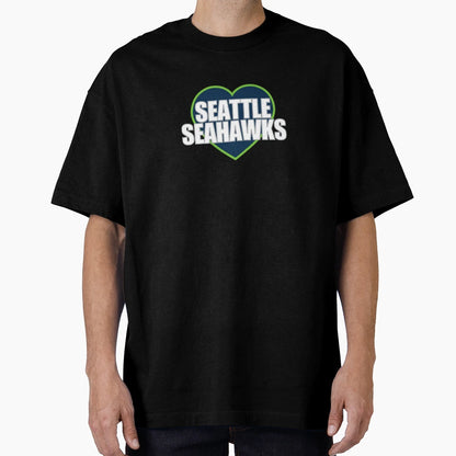 Seattle Seahawks Heart T-Shirt - Streetwear Style for Adults - T-Shirt, Sweatshirt, Hoodie