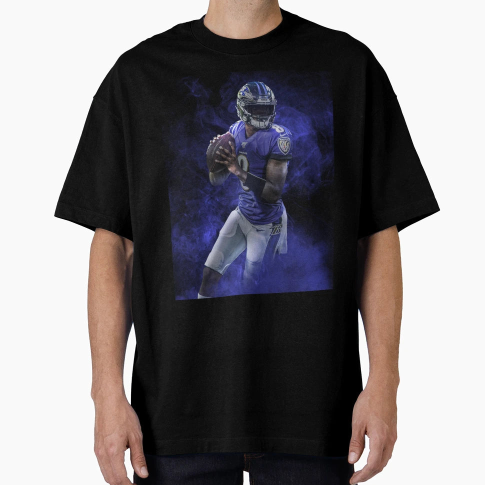 Lamar Baltimore Sports Art T-Shirt - Aesthetic Graphic Men Women - T-Shirt, Sweatshirt, Hoodie