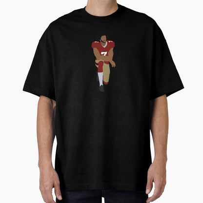 Colin Kaepernick Kneeling T-Shirt - Minimalist Print for Adults - T-Shirt, Sweatshirt, Hoodie