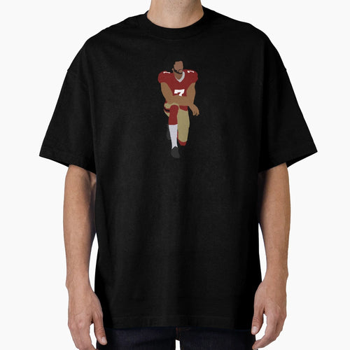 Colin Kaepernick Kneeling T-Shirt - Minimalist Print for Adults - T-Shirt, Sweatshirt, Hoodie