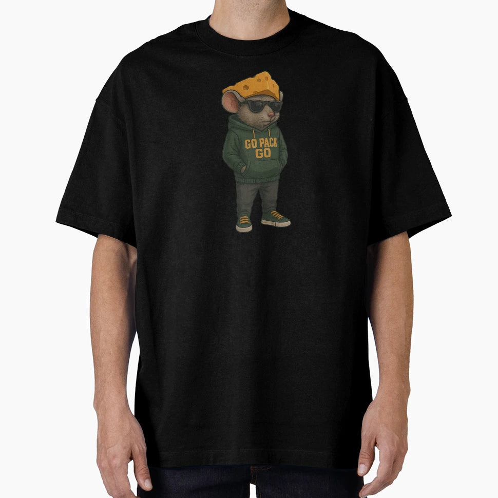 Green Bay Packers Cheesehead Mouse Green Hoodie - Graphic Print Men Women - T-Shirt, Sweatshirt, Hoodie