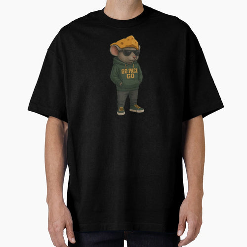 Green Bay Packers Cheesehead Mouse Green Hoodie - Graphic Print Men Women - T-Shirt, Sweatshirt, Hoodie
