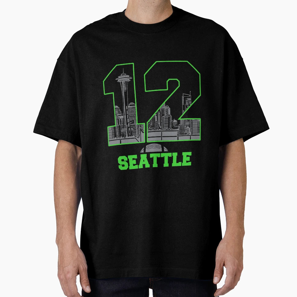 12 Seattle T-Shirt - Trendy Graphic Men Women - T-Shirt, Sweatshirt, Hoodie