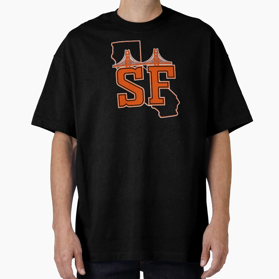 San Fran Bridge T-Shirt - Custom Art Print Men Women - T-Shirt, Sweatshirt, Hoodie
