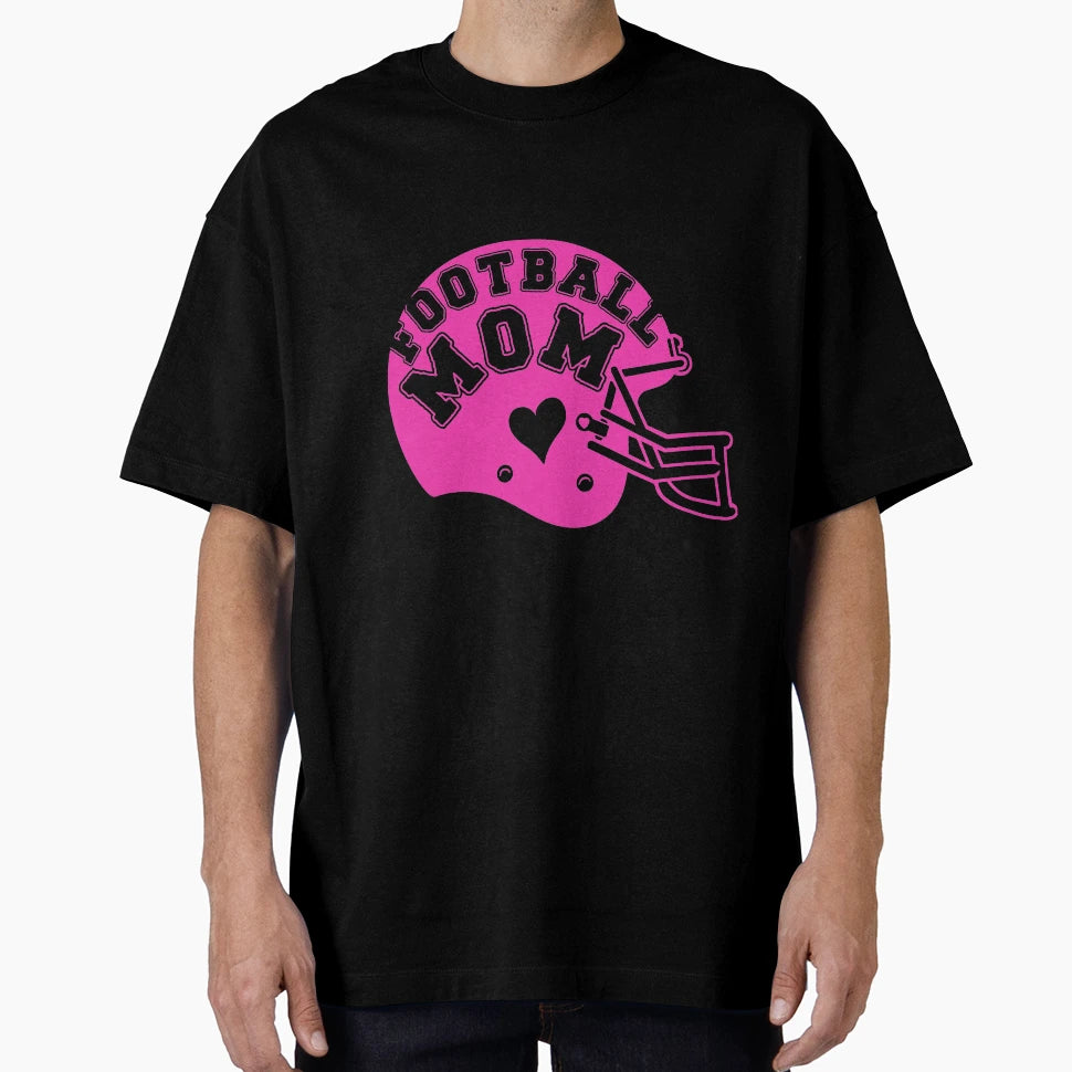 Football Mom Helmet T-Shirt - Aesthetic Graphic for Adults - T-Shirt, Sweatshirt, Hoodie