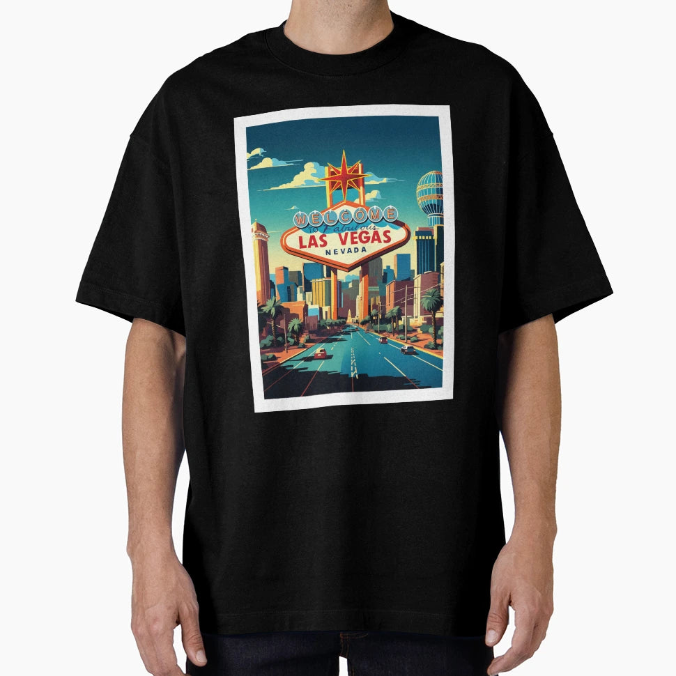 Las Vegas Travel Art T-Shirt - Unique Graphic Men Women - T-Shirt, Sweatshirt, Hoodie