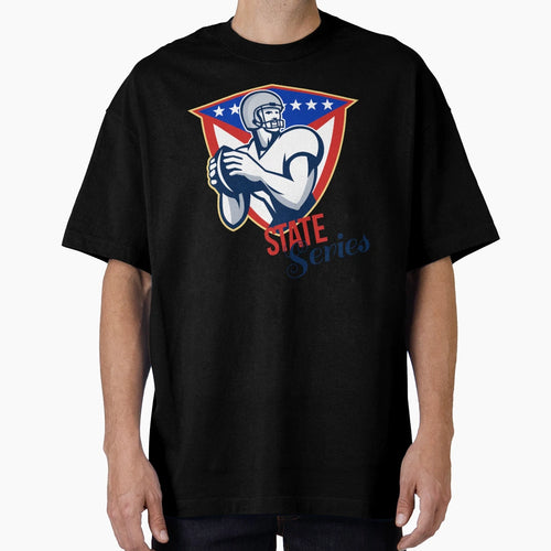 American Football Quarterback State T-Shirt - Minimalist Print Unisex - T-Shirt, Sweatshirt, Hoodie
