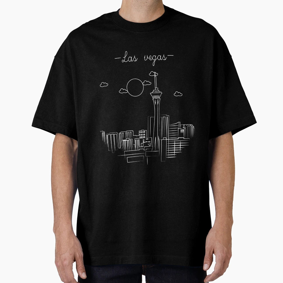 Copy Las Vegas Skyline T-Shirt - Aesthetic Graphic for Adults - T-Shirt, Sweatshirt, Hoodie