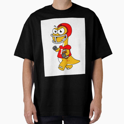 Illustration Brontosaurus Playing Football T-Shirt - Trendy Graphic Unisex - T-Shirt, Sweatshirt, Hoodie