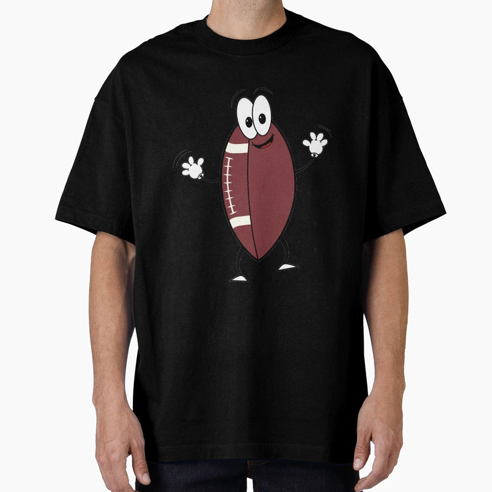 Happy Cartoon American Football T-Shirt - Fun Novelty Design for Adults - T-Shirt, Sweatshirt, Hoodie