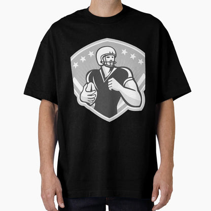 American Football Running Back Crest T-Shirt - Streetwear Style Men Women - T-Shirt, Sweatshirt, Hoodie