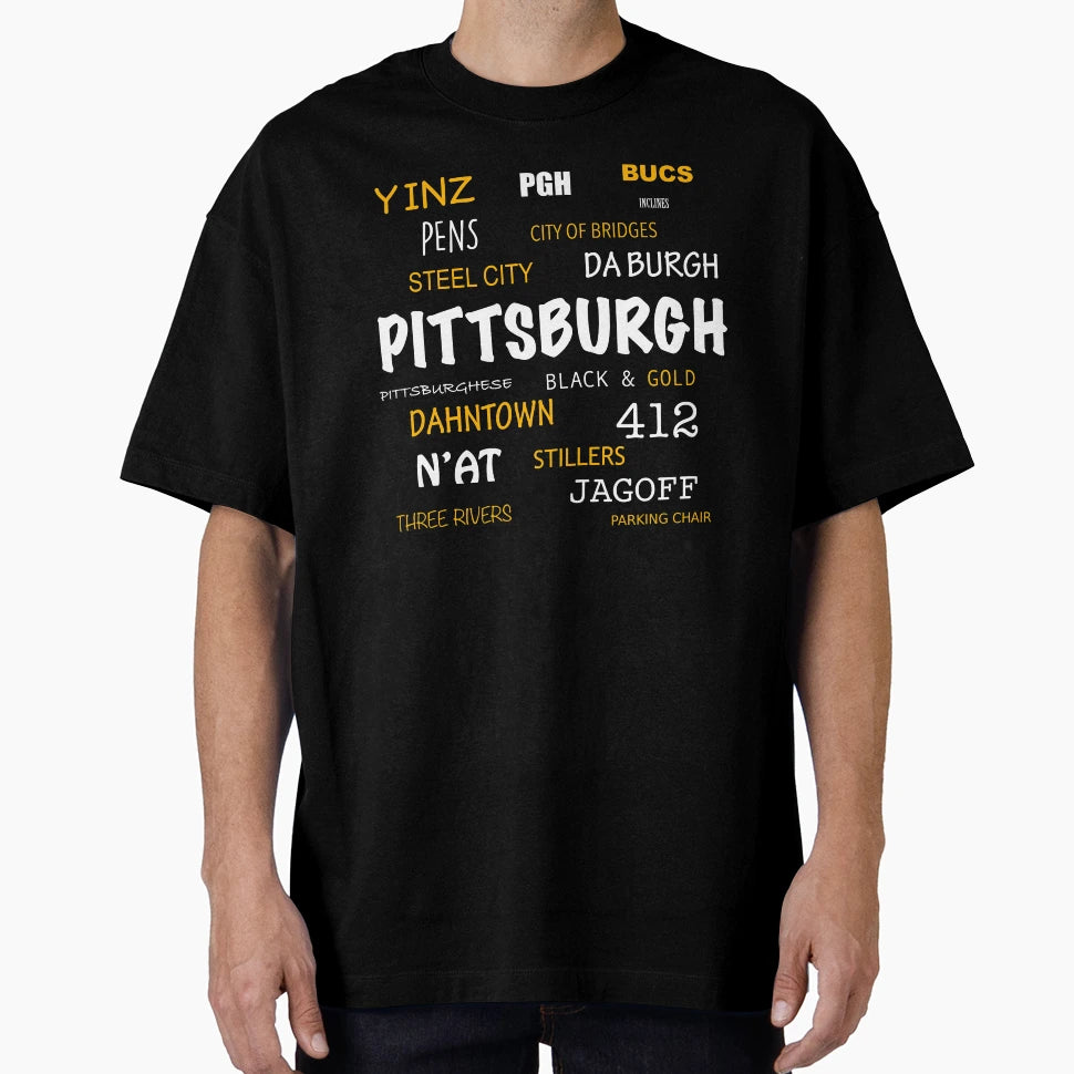 All Things Pittsburgh Black And Gold Black T-Shirt - Trendy Graphic Unisex - T-Shirt, Sweatshirt, Hoodie