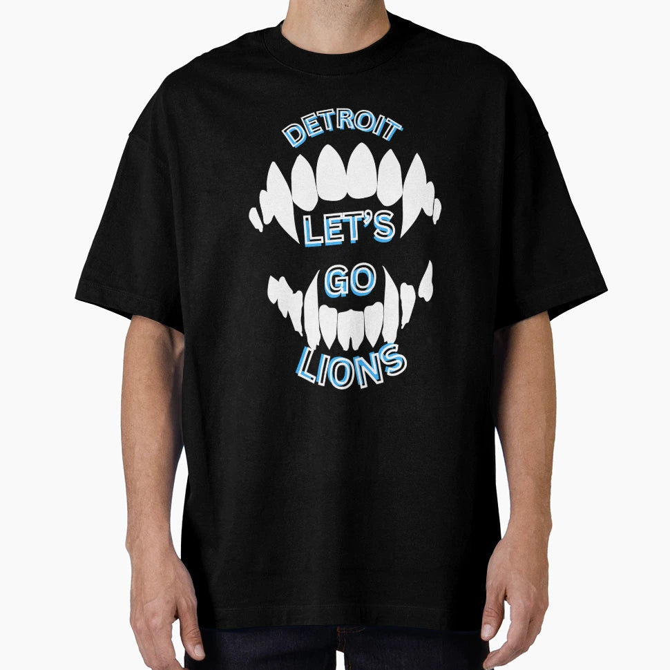Big Lions Teeth Game Day Collection I T-Shirt - Minimalist Print for Adults - T-Shirt, Sweatshirt, Hoodie