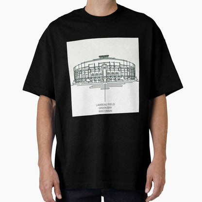 Lambeau Field Fine Line Drawing T-Shirt - Streetwear Style Men Women - T-Shirt, Sweatshirt, Hoodie