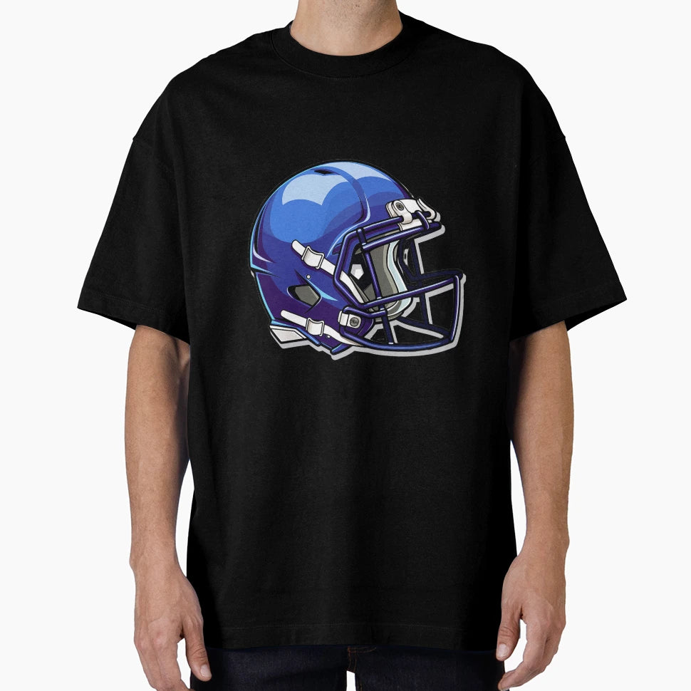 Blue Football Helmet T-Shirt - Streetwear Style Unisex - T-Shirt, Sweatshirt, Hoodie