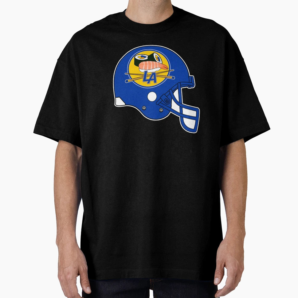Los Angeles Sushi Helmet T-Shirt - Custom Art Print Unisex - T-Shirt, Sweatshirt, Hoodie