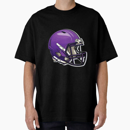 Purple Football Helmet T-Shirt - Streetwear Style Men Women - T-Shirt, Sweatshirt, Hoodie