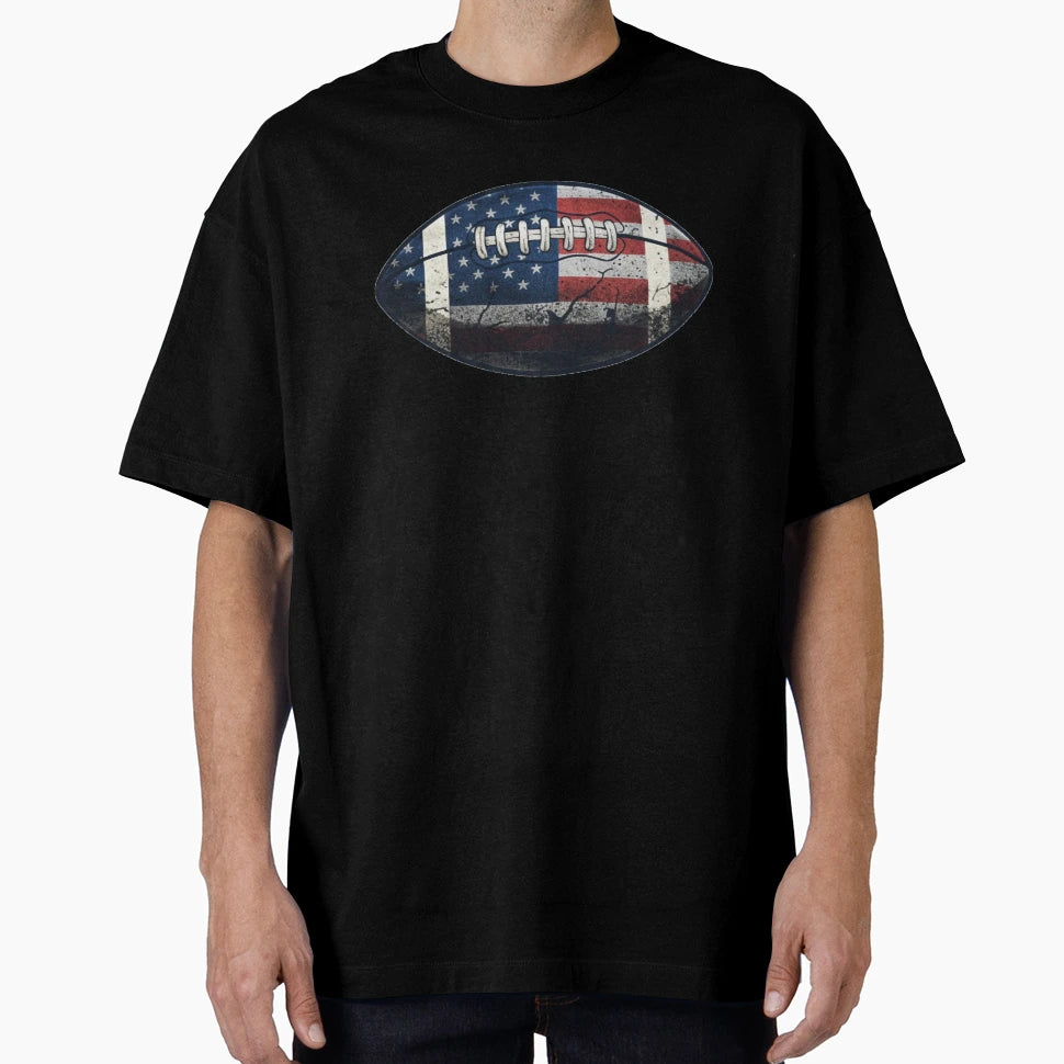 Patriotic Stars American Football T-Shirt - Trendy Graphic for Adults - T-Shirt, Sweatshirt, Hoodie