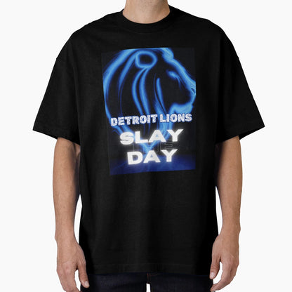 Detroit Lions Slay Day Collection 1 T-Shirt - Minimalist Print for Adults - T-Shirt, Sweatshirt, Hoodie