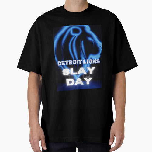 Detroit Lions Slay Day Collection 1 T-Shirt - Minimalist Print for Adults - T-Shirt, Sweatshirt, Hoodie