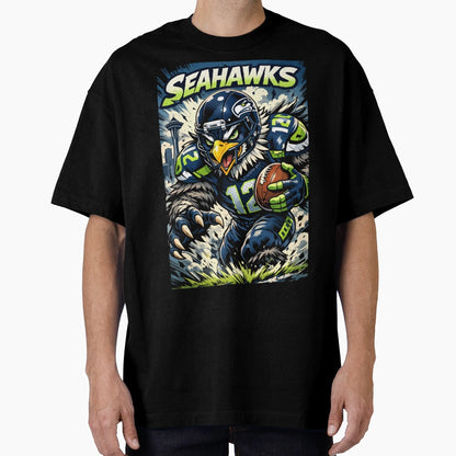 Seahawks Action T-Shirt - Fun Novelty Design Unisex - T-Shirt, Sweatshirt, Hoodie