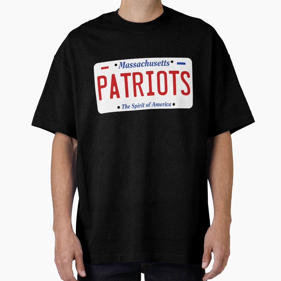 New England Patriots Massachusetts License T-Shirt - Graphic Print Unisex - T-Shirt, Sweatshirt, Hoodie