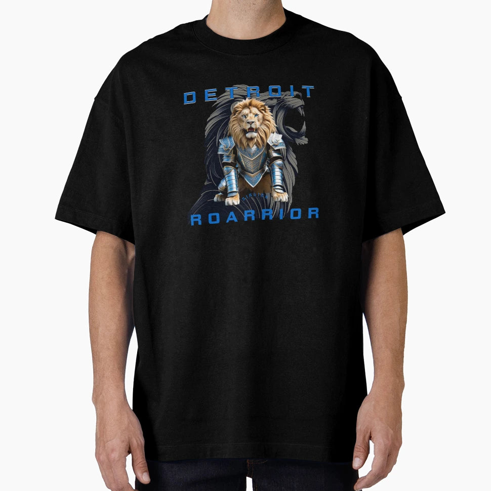 Detroit Roarrior T-Shirt - Fun Novelty Design for Adults - T-Shirt, Sweatshirt, Hoodie