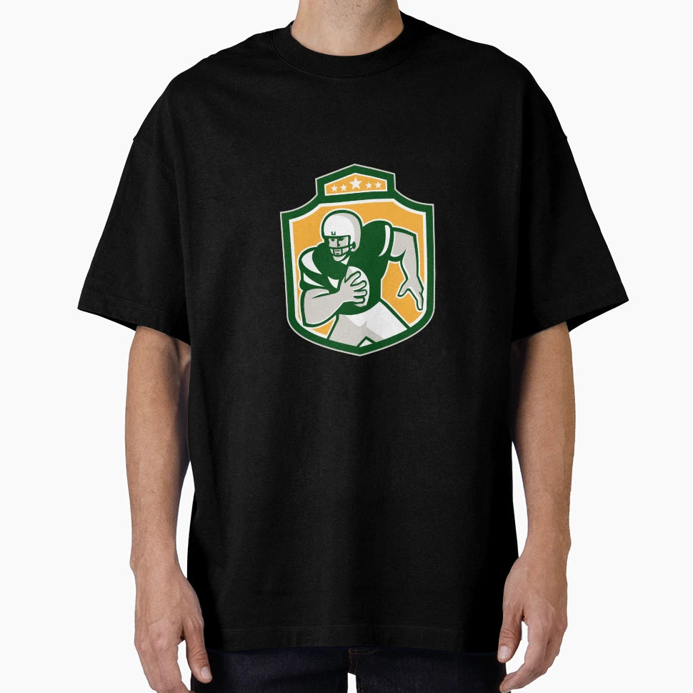 American Football Qb Player Running T-Shirt - Aesthetic Graphic for Adults - T-Shirt, Sweatshirt, Hoodie