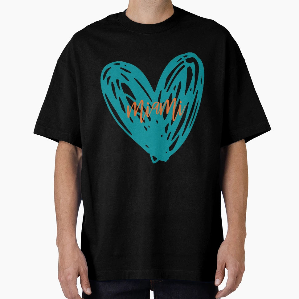 Miami Heart T-Shirt - Streetwear Style Unisex - T-Shirt, Sweatshirt, Hoodie