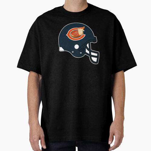 Chicago Deep Dish Helmet T-Shirt - Minimalist Print Men Women - T-Shirt, Sweatshirt, Hoodie