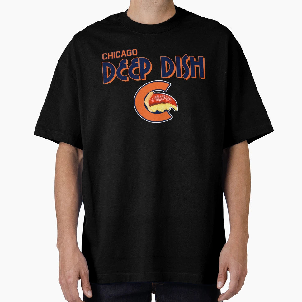 Chicago Deep Dish Wordmark T-Shirt - Casual Everyday Wear for Adults - T-Shirt, Sweatshirt, Hoodie