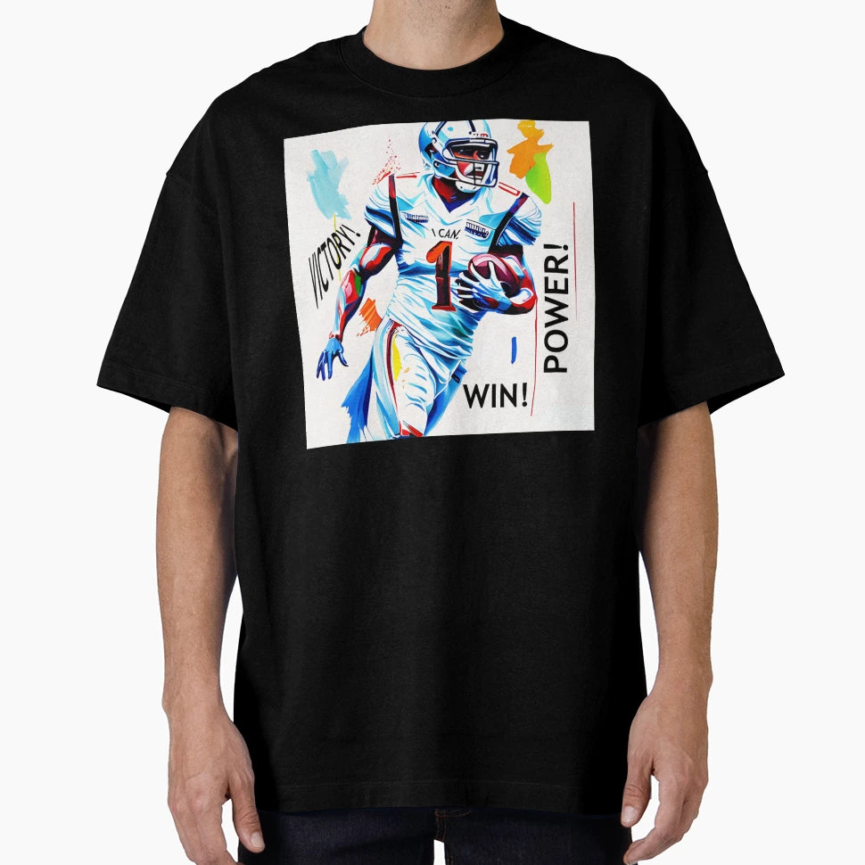 Football Victory Power Win I Can T-Shirt - Custom Art Print for Adults - T-Shirt, Sweatshirt, Hoodie