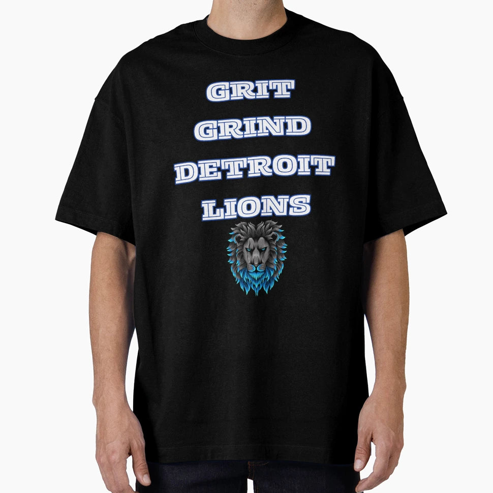 Grit Grind Detroit Lions Collections T-Shirt - Minimalist Print for Adults - T-Shirt, Sweatshirt, Hoodie