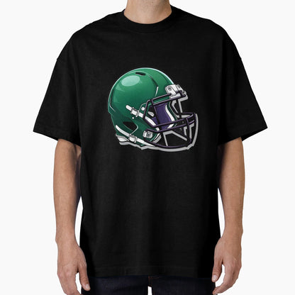 Green Football Helmet T-Shirt - Graphic Print Men Women - T-Shirt, Sweatshirt, Hoodie