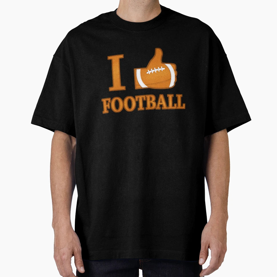 I Like Football T-Shirt - Minimalist Print Unisex - T-Shirt, Sweatshirt, Hoodie