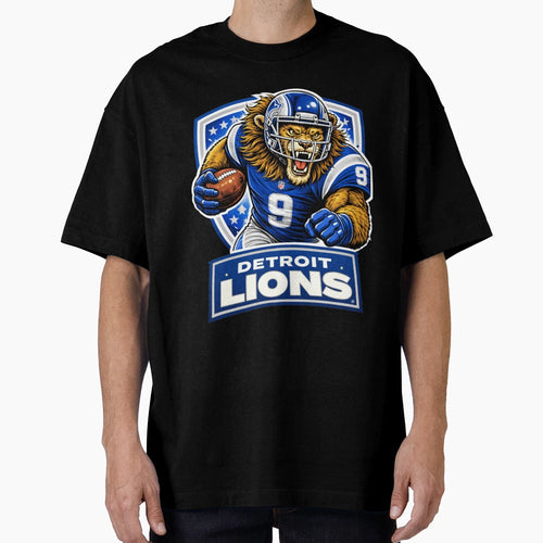Detroit Lions Charging Logo T-Shirt - Fun Novelty Design for Adults - T-Shirt, Sweatshirt, Hoodie