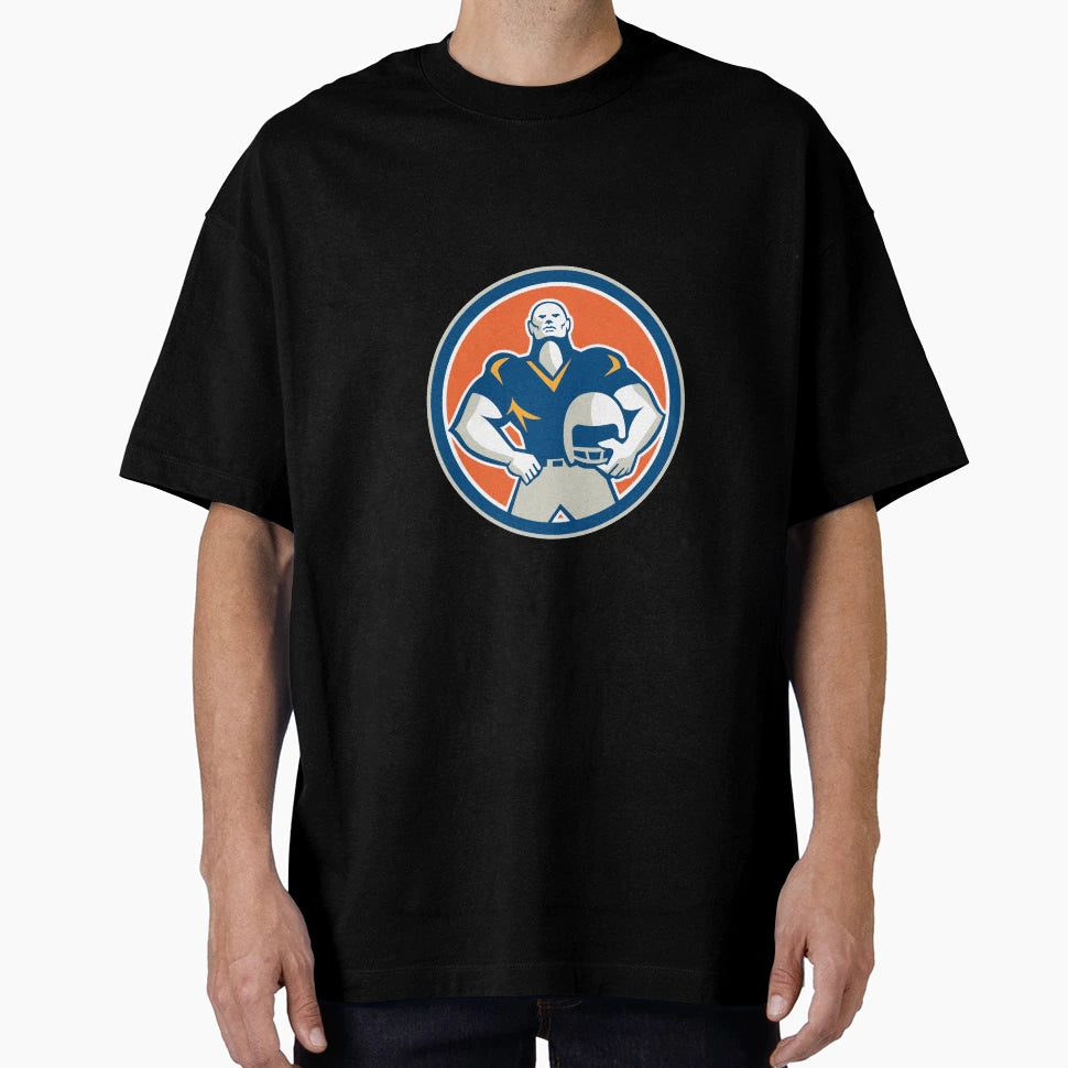 American Football Helmet Circle T-Shirt - Minimalist Print Unisex - T-Shirt, Sweatshirt, Hoodie