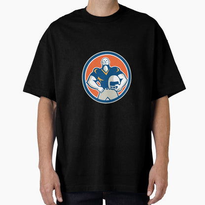 American Football Helmet Circle T-Shirt - Minimalist Print Unisex - T-Shirt, Sweatshirt, Hoodie
