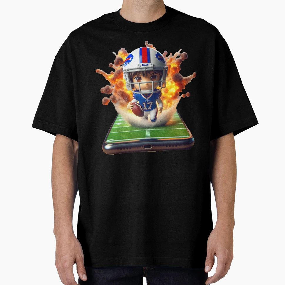 Digital Gridiron Explosive Football T-Shirt - Custom Art Print for Adults - T-Shirt, Sweatshirt, Hoodie