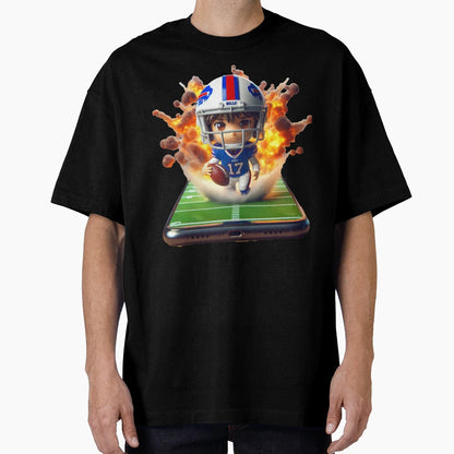 Digital Gridiron Explosive Football T-Shirt - Custom Art Print for Adults - T-Shirt, Sweatshirt, Hoodie